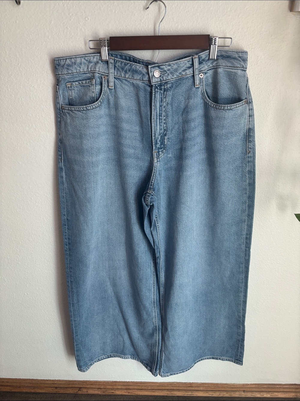 GAP Jenas Curvy Baggy Mid Rise Ultrasoft Denim 32 14